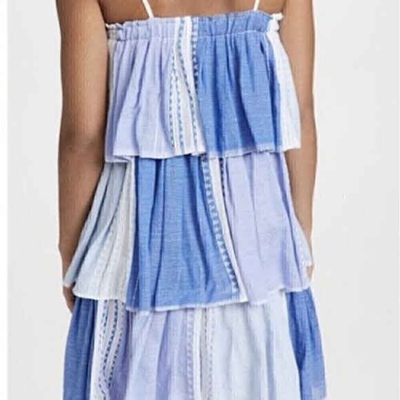 Lemlem Womens Esthal Colorblock Short Dress Swim Cover-up Blue XS $495, swim New - Picture 8 of 13